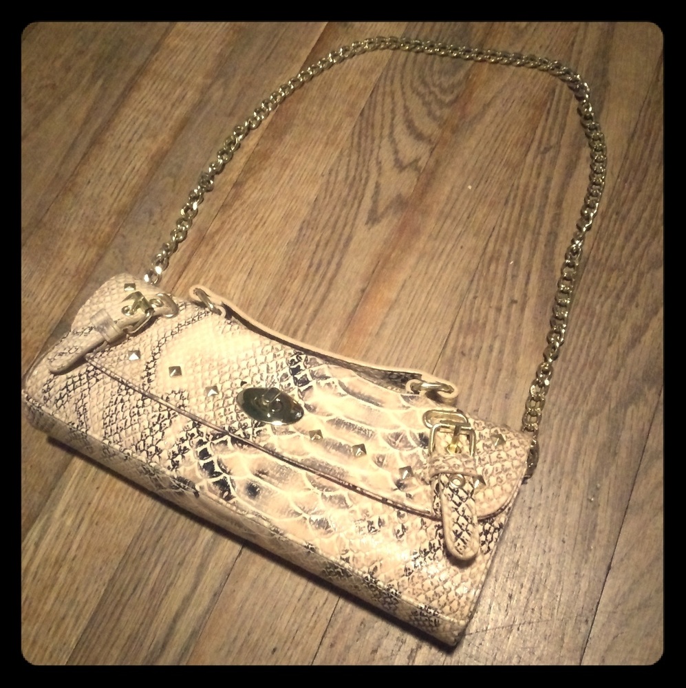 Snakeskin print purse
